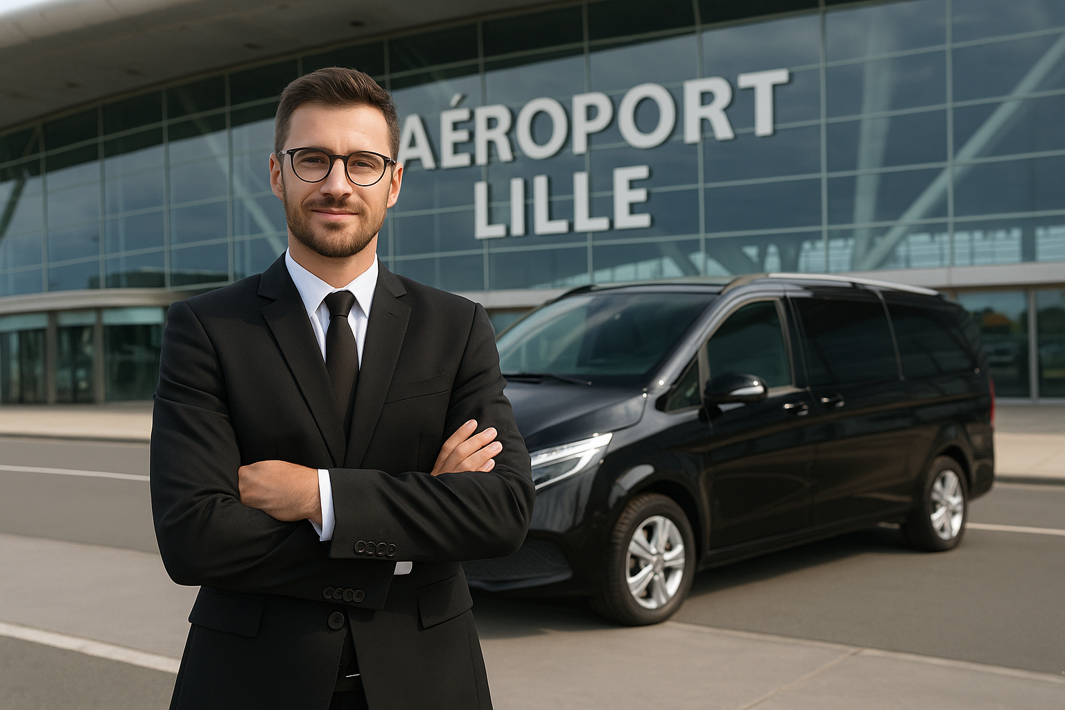 Navette aéroport Lille – Chauffeur privé en berline ou minivan dès 25€