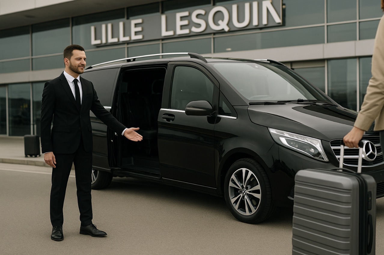 Navette VTC Lille Aéroport Lesquin – Chauffeur privé 24/7, tarif fixe